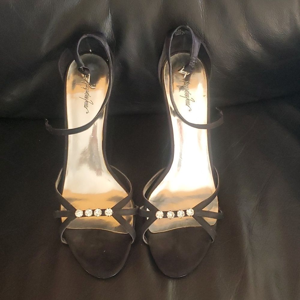 Jacqueline Ferrar Sparkle Strappy Heels Size 8 Y2K Glam Evening Party Shoes